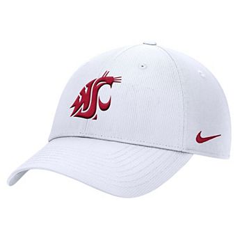 Men's Nike White Washington State Cougars 2025 On-Field Club Performance Adjustable Hat
