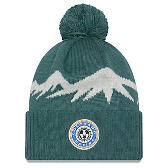 Men's New Era Green Colorado Rapids 2025 Jersey Hook Cuffed Knit Hat With Pom