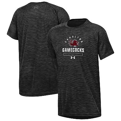 Youth Under Armour Heather Black South Carolina Gamecocks Ultra Soft Rye Tech Performance T-Shirt