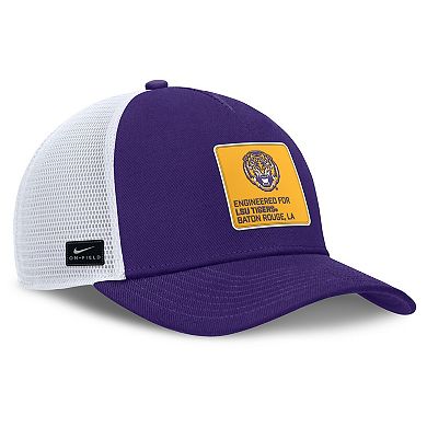 Men's Nike Purple/White LSU Tigers 2025 On-Field Rise Engineered Trucker Adjustable Hat