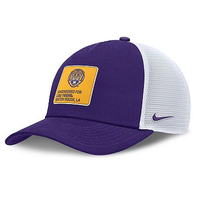 Men's Nike Purple/White LSU Tigers 2025 On-Field Rise Engineered Trucker Adjustable Hat