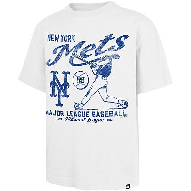 Men's '47 White New York Mets Regional Batter Foundation T-Shirt