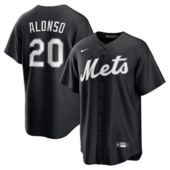 Men's Nike Pete Alonso Black New York Mets Lights Out Replica Player Jersey