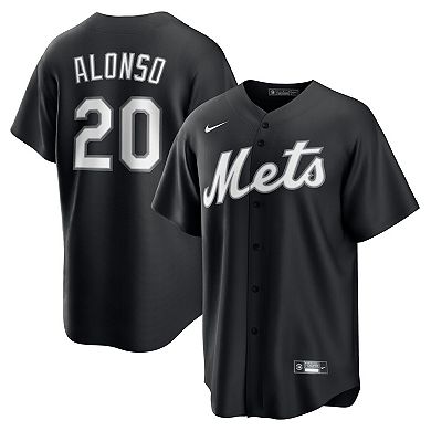 Men's Nike Pete Alonso Black New York Mets Replica Player Jersey