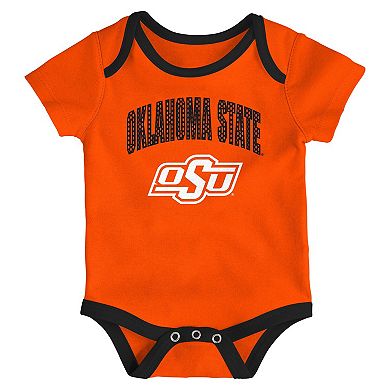 Newborn & Infant Outerstuff Oklahoma State Cowboys Three-Pack All Day Play Bodysuit Set