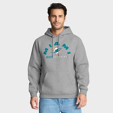 Men's Fanatics Heather Gray Miami Dolphins Delay of Game Legacy Pullover Hoodie