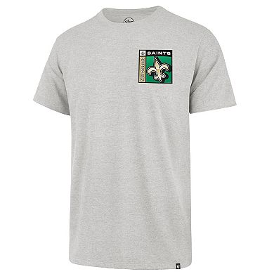 Men's '47 Gray New Orleans Saints Chrome Plate Franklin T-Shirt