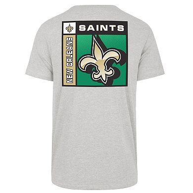 Men's '47 Gray New Orleans Saints Chrome Plate Franklin T-Shirt