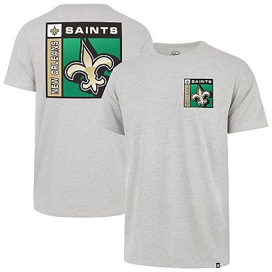 Men's '47 Gray New Orleans Saints Chrome Plate Franklin T-Shirt