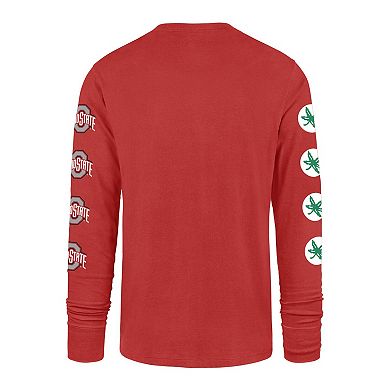 Men's '47 Red Ohio State Buckeyes Go Big Long Sleeve T-Shirt