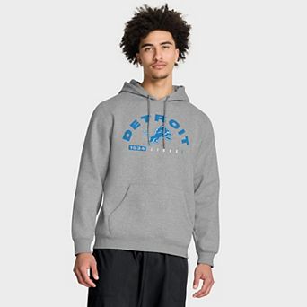Men's Fanatics Heather Gray Detroit Lions Delay of Game Legacy Pullover Hoodie