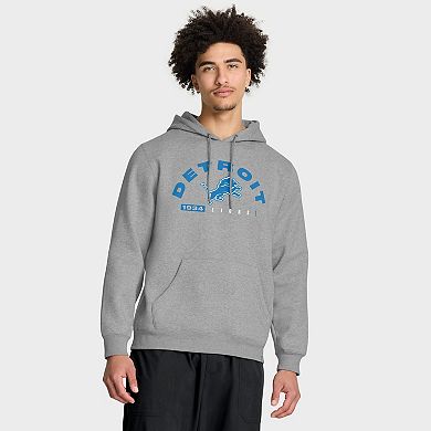 Men's Fanatics Heather Gray Detroit Lions Delay of Game Legacy Pullover Hoodie