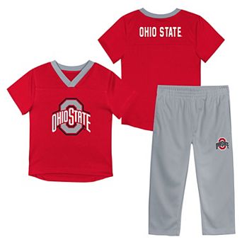 Youth Outerstuff Scarlet Ohio State Buckeyes Red Zone Two-Piece Top and Pants Set