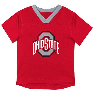 Youth Outerstuff Scarlet Ohio State Buckeyes Red Zone Two-Piece Top and Pants Set