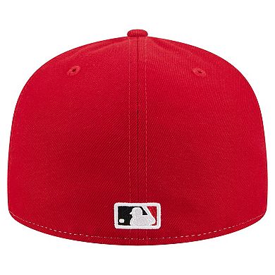 Men's New Era White/Red Cincinnati Reds Repeat 59FIFTY Fitted Hat