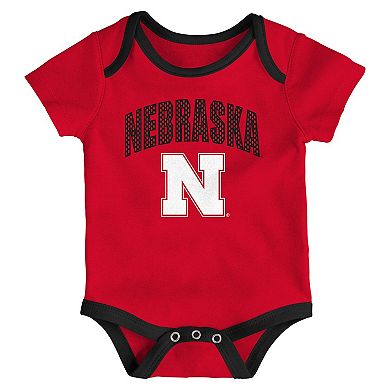 Newborn & Infant Outerstuff Nebraska Huskers All Day Play Three-Piece Bodysuit Set