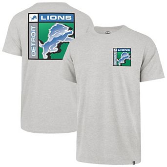 Men's '47 Gray Detroit Lions Chrome Plate Franklin T-Shirt