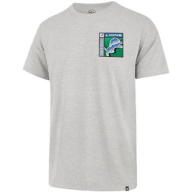 Men's '47 Gray Detroit Lions Chrome Plate Franklin T-Shirt