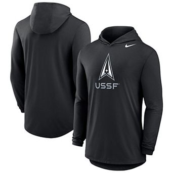 Men's Nike Black Air Force Falcons Space Force Rivalry Long Sleeve Hoodie T-Shirt