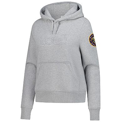 Women's Lol Gray Denver Nuggets Icon Pullover Hoodie
