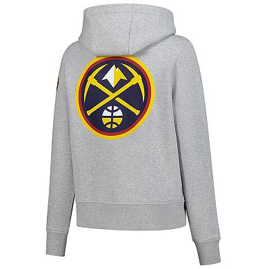 Women's Lol Gray Denver Nuggets Icon Pullover Hoodie