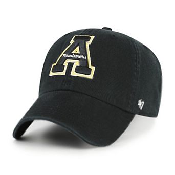 Men's '47 Black Appalachian State Mountaineers Clean Up Adjustable Hat