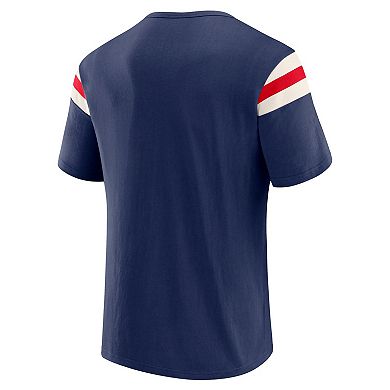Men's Darius Rucker Collection by Fanatics Royal New York Giants Distressed Throwback Shoulder Stripe T-Shirt