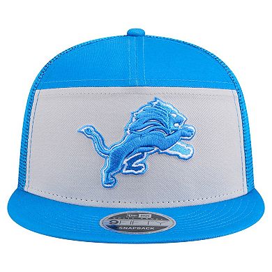 Men's New Era Gray/Blue Detroit Lions Outdoor Split Panel 9FIFTY Snapback Hat