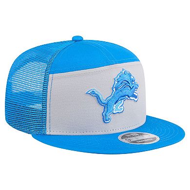Men's New Era Gray/Blue Detroit Lions Outdoor Split Panel 9FIFTY Snapback Hat