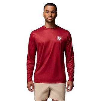 Men's Columbia Crimson Alabama Crimson Tide PHG Terminal Shot 3-Hit Long Sleeve T-Shirt