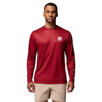 Men's Columbia Crimson Alabama Crimson Tide PHG Terminal Shot 3-Hit Long Sleeve T-Shirt