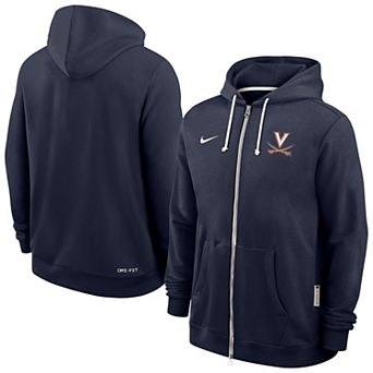 Men's Nike Navy Virginia Cavaliers 2025 Sideline Performance Full-Zip Hoodie