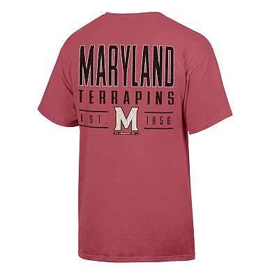 Men's ComfortWash Red Maryland Terrapins Big Name T-Shirt