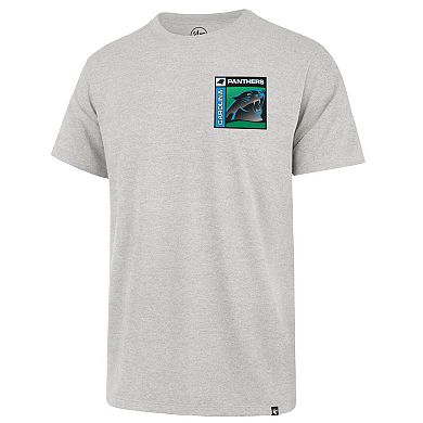 Men's '47 Gray Carolina Panthers Chrome Plate Franklin T-Shirt