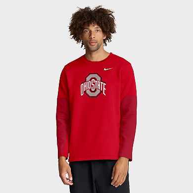 Men's Nike Scarlet Ohio State Buckeyes 2025 Sideline Coach Performance Long Sleeve T-Shirt
