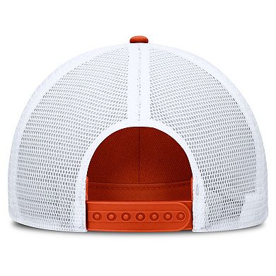 Men's Nike Orange/White Clemson Tigers 2025 On-Field Rise Engineered Trucker Adjustable Hat