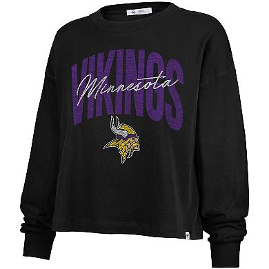 Women's '47 Black Minnesota Vikings Muse Sydney Long Sleeve T-Shirt