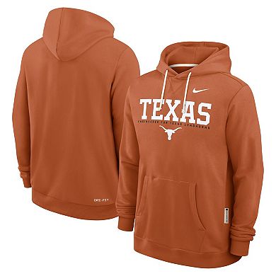 Men's Nike Burnt Orange Texas Longhorns 2025 Sideline Standard Issue Dri-FIT Hoodie