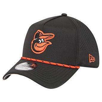 Men's New Era Black Baltimore Orioles 39THIRTY A-Frame Perforated Flex Hat