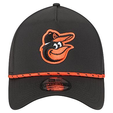 Men's New Era Black Baltimore Orioles 39THIRTY A-Frame Perforated Flex Hat