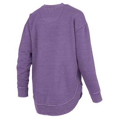 Women's Pressbox Purple LSU Tigers Westin Poncho V-Neck Pullover Sweatshirt