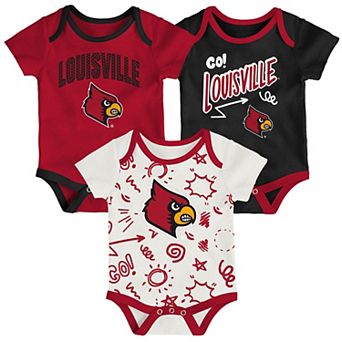 Newborn & Infant Outerstuff Louisville Cardinals Three-Pack All Day Play Bodysuit Set