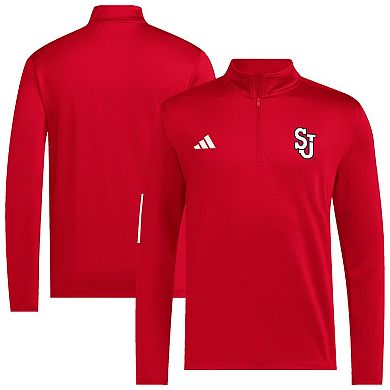 Men's adidas Red St. John's Red Storm Half-Zip Pullover Golf Jacket