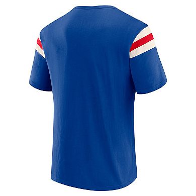 Men's Darius Rucker Collection by Fanatics Royal Buffalo Bills Distressed Throwback Shoulder Stripe T-Shirt