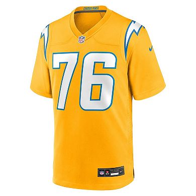Men's Nike Joe Alt Gold Los Angeles Chargers Alternate Charger Power Game Player Jersey