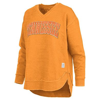 Women's Pressbox Tennessee Orange Tennessee Volunteers Westin Poncho V-Neck Pullover Sweatshirt