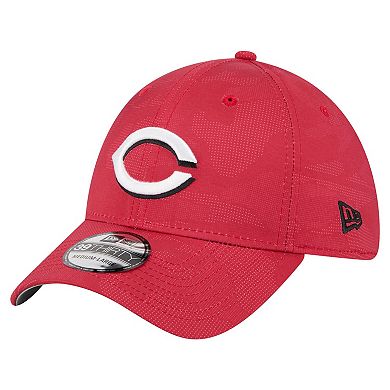 Men's New Era Red Cincinnati Reds Tonal Camo 39THIRTY Flex Hat