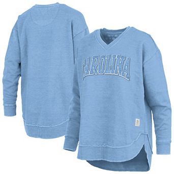 Women's Pressbox Carolina Blue North Carolina Tar Heels Westin Poncho V-Neck Pullover Sweatshirt