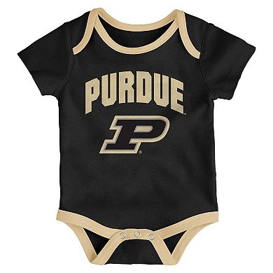Newborn & Infant Outerstuff Purdue Boilermakers Three-Pack All Day Play Bodysuit Set