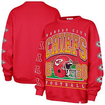 Women's '47 Red Kansas City Chiefs Go Big Oversized Pullover Sweatshirt